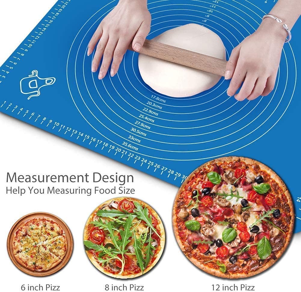 Roti Mat – Non-Stick Baking & Kneading Mat for Chapati, Roti, and Cake – Stretchable Silicone Mat – 50×40 cm – Multicolor (Pack of 1)
