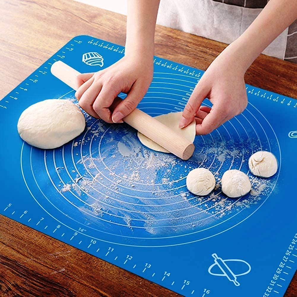Roti Mat – Non-Stick Baking & Kneading Mat for Chapati, Roti, and Cake – Stretchable Silicone Mat – 50×40 cm – Multicolor (Pack of 1)