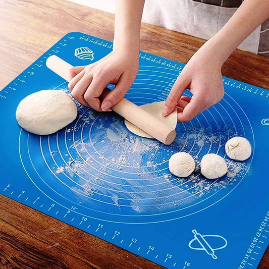 Roti Mat – Non-Stick Baking & Kneading Mat for Chapati, Roti, and Cake – Stretchable Silicone Mat – 50×40 cm – Multicolor (Pack of 1)